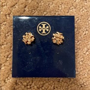 Tory Burch logo earrings